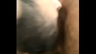 busty fat milf getting her nipples sucked hairy pussy licked and fucked by young guy on the mattress