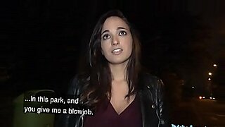 busty latina amanda x takes on hard cock in public
