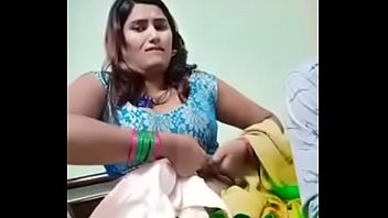 young south indian half saree boobs press
