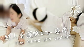 night nurse riding on patient giving handjob cleaning cum on the hospitals bed