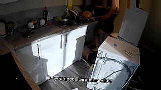 stepmom and son sex in kitchen when father is another room