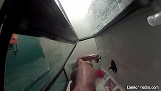 milf with big ass sucking guy getting her hairy pussy fucked in the bathtube